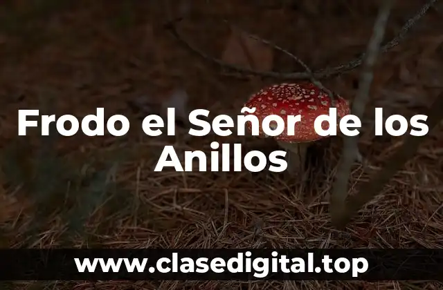 Frodo el Señor de los Anillos