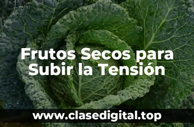 Frutos Secos para Subir la Tensión