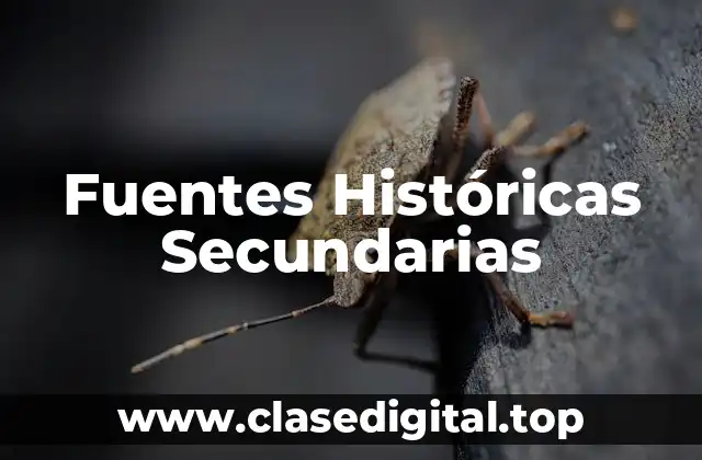 Fuentes Históricas Secundarias