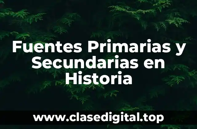 Ejemplos de Fuentes Primarias en Historia