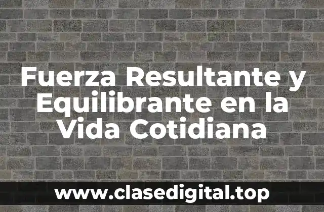 Fuerza Resultante y Equilibrante en la Vida Cotidiana