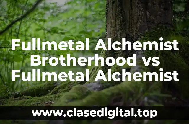 Fullmetal Alchemist Brotherhood vs Fullmetal Alchemist