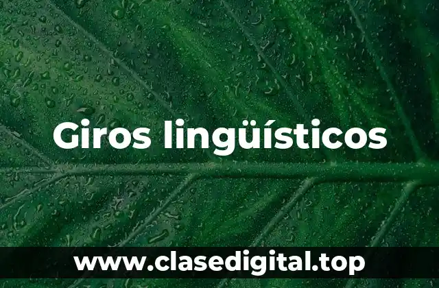 Giros lingüísticos