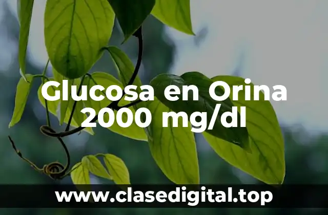 Glucosa en Orina 2000 mg/dl