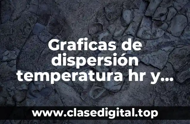 Graficas de dispersión temperatura hr y como hacer y Significado