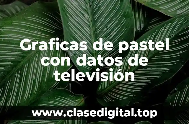 Graficas de pastel con datos de televisión