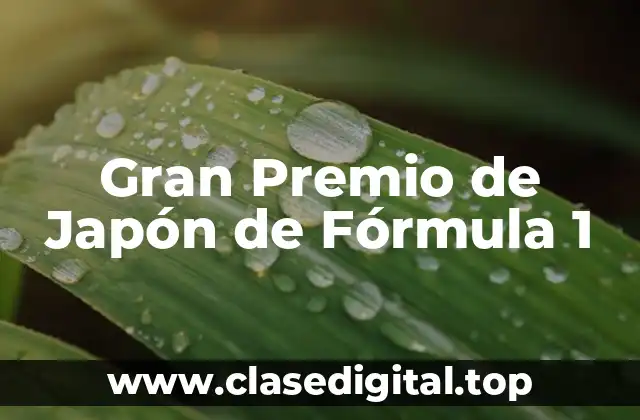 Gran Premio de Japón de Fórmula 1
