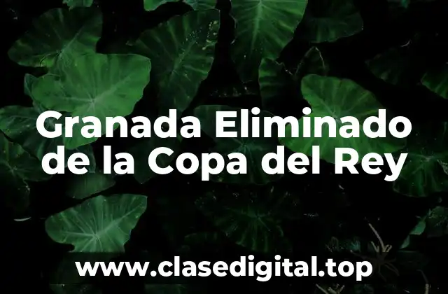 Granada Eliminado de la Copa del Rey