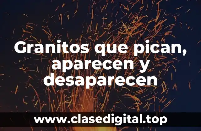 ¿Qué son los granitos que pican, aparecen y desaparecen?