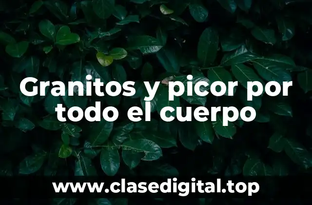 Granitos y picor por todo el cuerpo