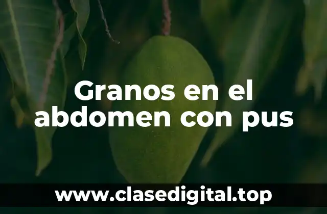 Granos en el abdomen con pus