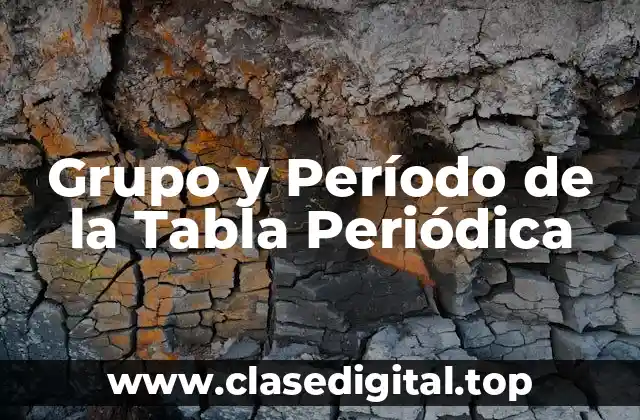 Grupo y Período de la Tabla Periódica