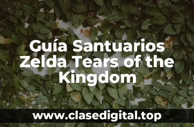 ¿Cuáles son los Santuarios en Zelda Tears of the Kingdom?