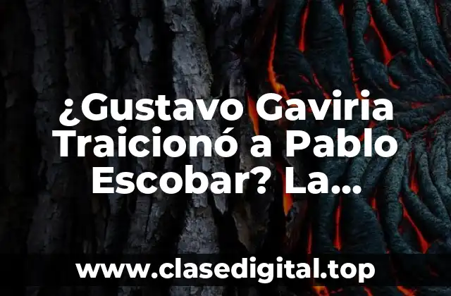¿Gustavo Gaviria Traicionó a Pablo Escobar? La Verdadera Historia Detrás de la Traición