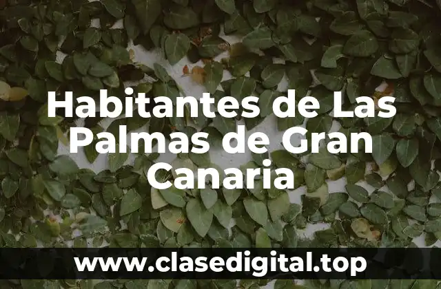 Habitantes de Las Palmas de Gran Canaria