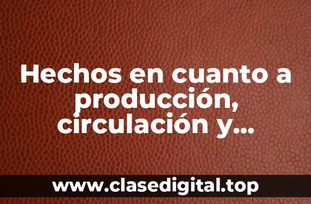 Hechos en cuanto a producción, circulación y consumo