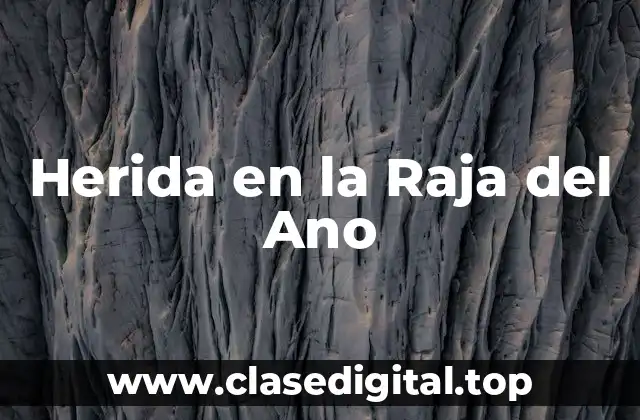 Herida en la Raja del Ano