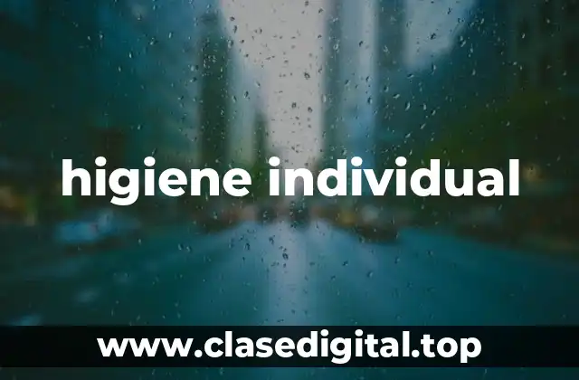 higiene individual