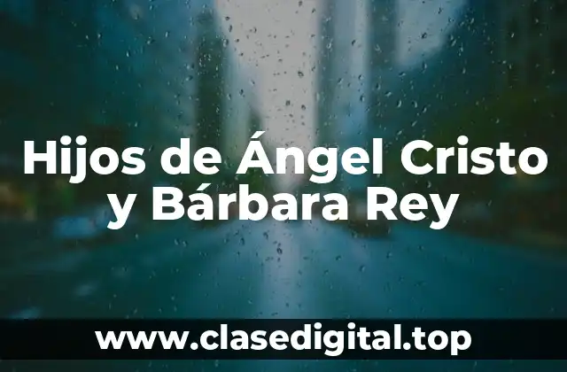 Hijos de Ángel Cristo y Bárbara Rey