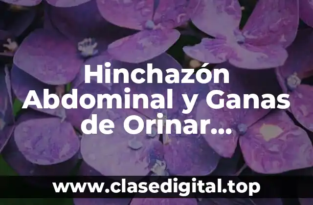 Hinchazón Abdominal y Ganas de Orinar Frecuentemente