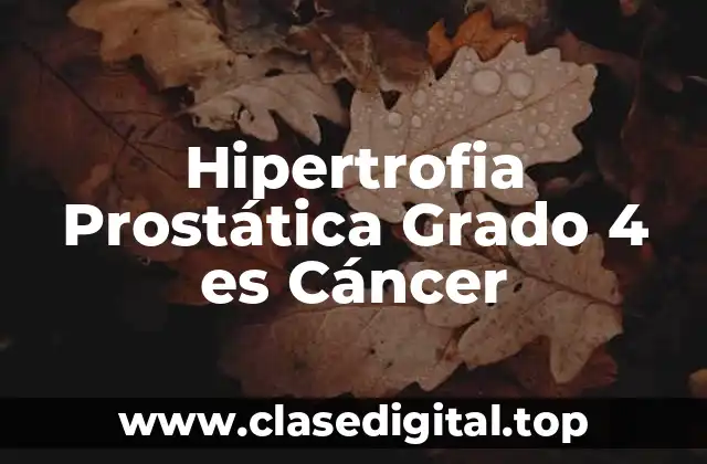¿Qué es la Hipertrofia Prostática Grado 4?