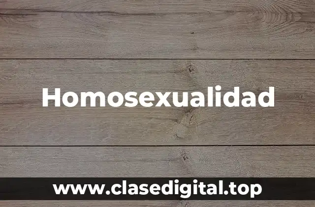 Homosexualidad