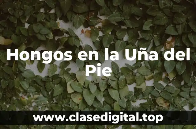 ¿Qué Causan los Hongos en la Uña del Pie?
