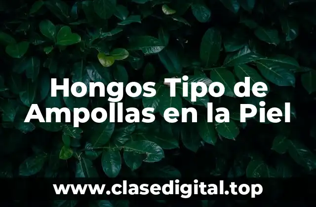 Hongos Tipo de Ampollas en la Piel