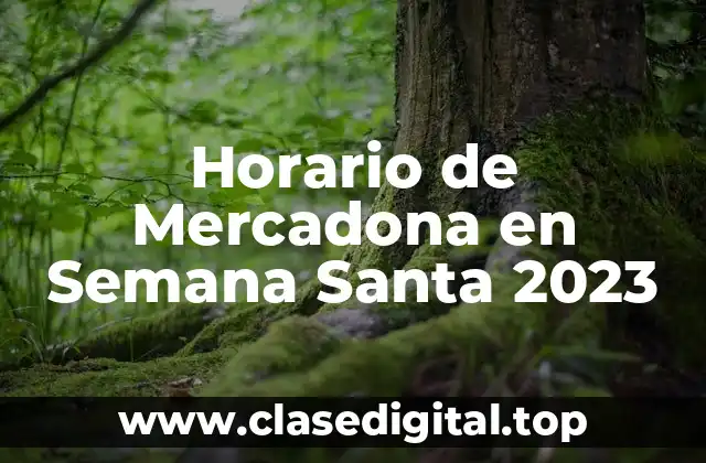 Horario de Mercadona en Semana Santa 2023