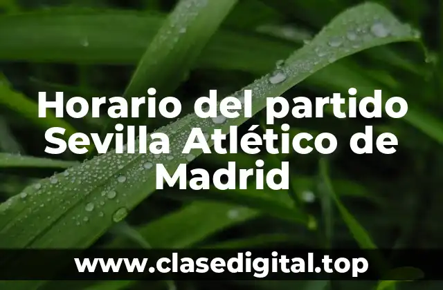 Horario del partido Sevilla Atlético de Madrid