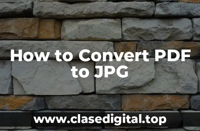 How to Convert PDF to JPG