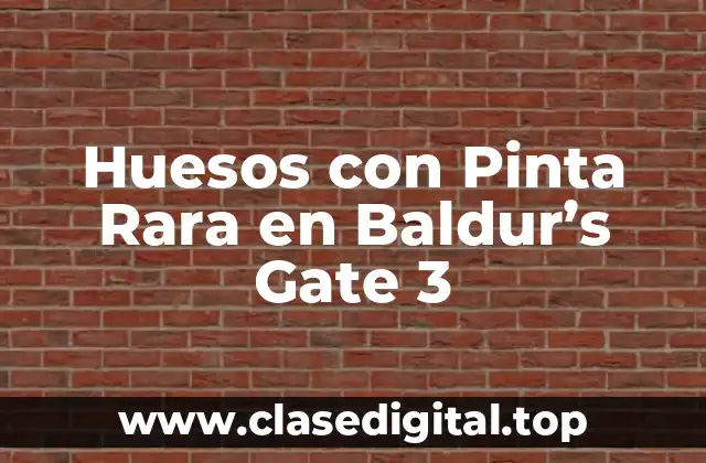 Huesos con Pinta Rara en Baldur’s Gate 3
