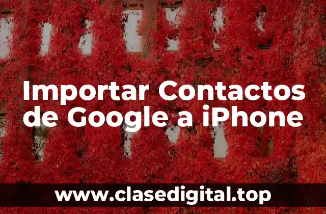 Importar Contactos de Google a iPhone
