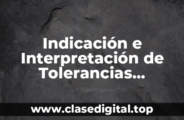 Indicación e Interpretación de Tolerancias Geométricas