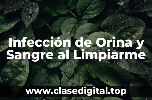 Infección de Orina y Sangre al Limpiarme