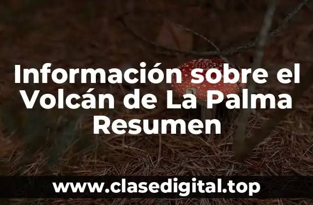 Información sobre el Volcán de La Palma Resumen