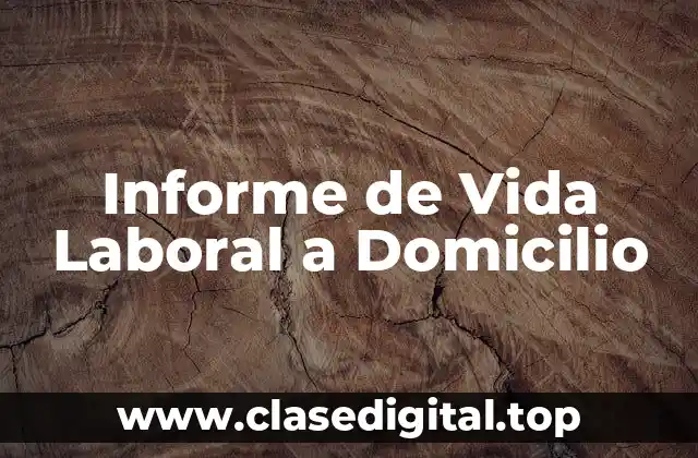 Informe de Vida Laboral a Domicilio