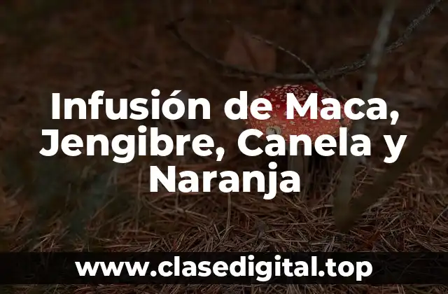 Infusión de Maca, Jengibre, Canela y Naranja