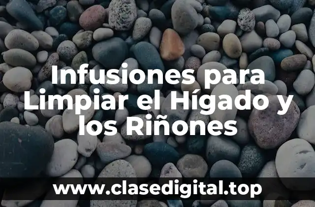 Infusiones para Limpiar el Hígado y los Riñones