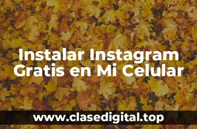 Instalar Instagram Gratis en Mi Celular