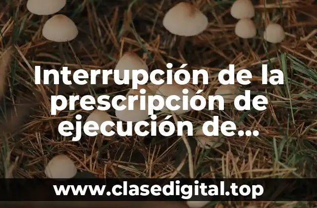 Interrupción de la prescripción de ejecución de sentencia