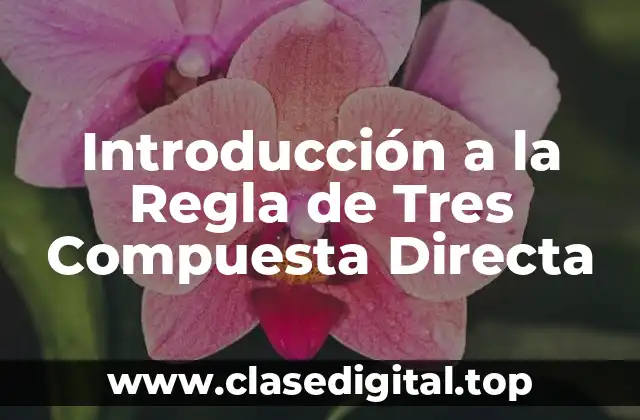 Introducción a la Regla de Tres Compuesta Directa