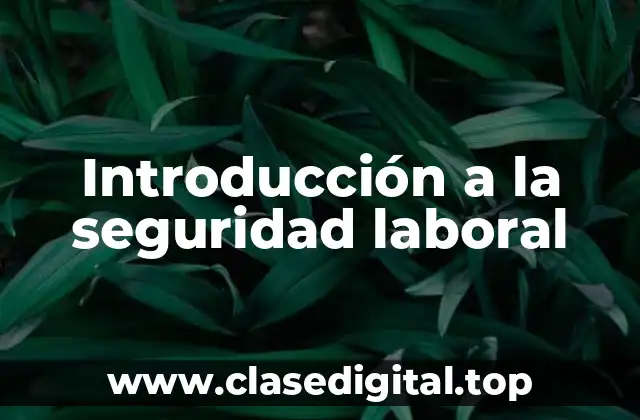 Ejemplos de seguridad laboral