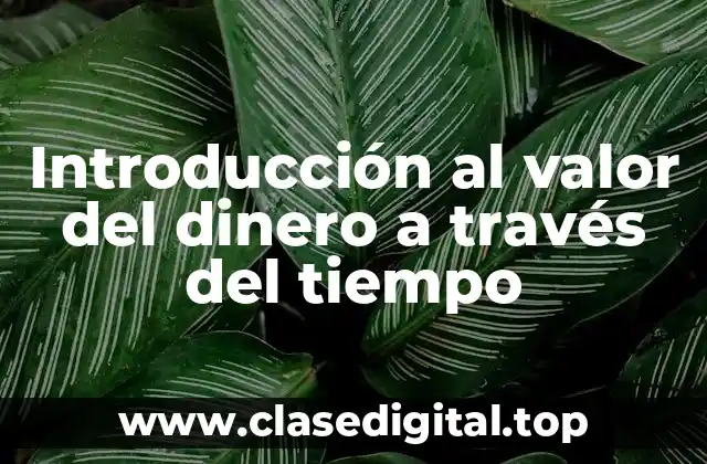 Introducción al valor del dinero a través del tiempo