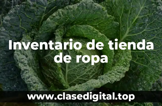 Inventario de tienda de ropa