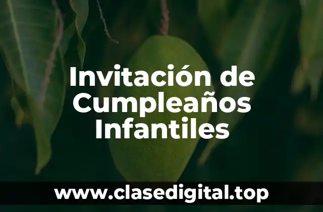 Invitación de Cumpleaños Infantiles