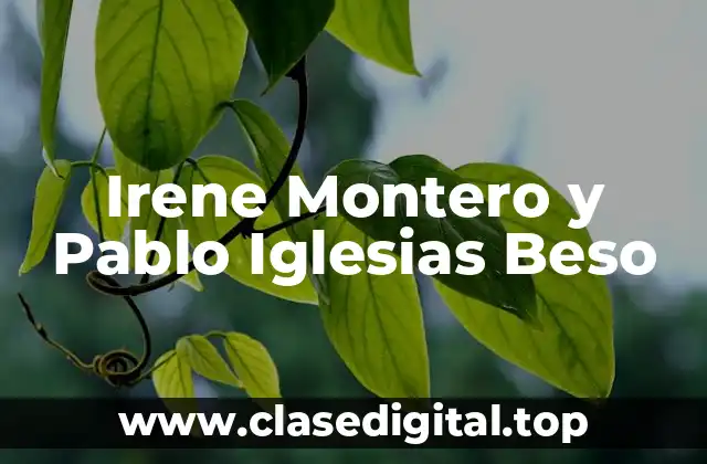 Irene Montero y Pablo Iglesias Beso