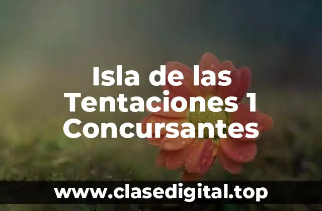 Isla de las Tentaciones 1 Concursantes