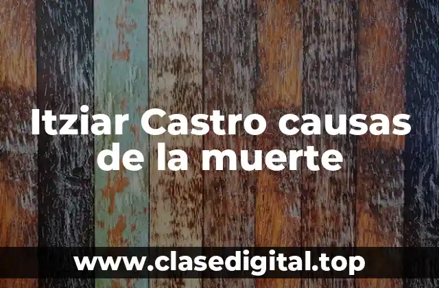 Itziar Castro causas de la muerte