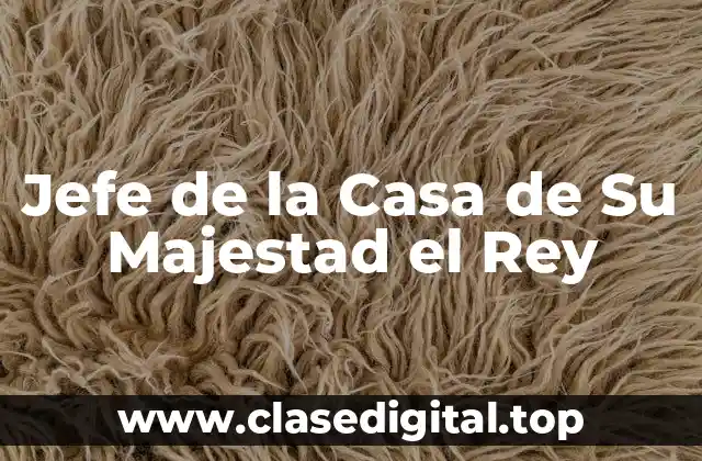 Jefe de la Casa de Su Majestad el Rey